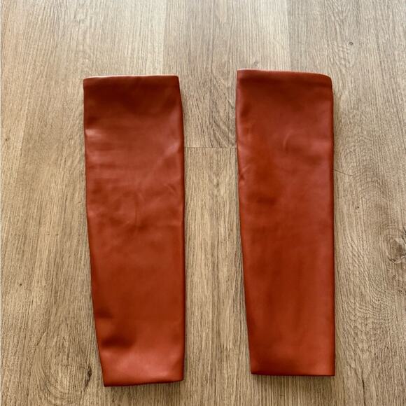 cult gaia zahora brown faux leather halter style sculptural bust detail dress 10 - Picture 9 of 12